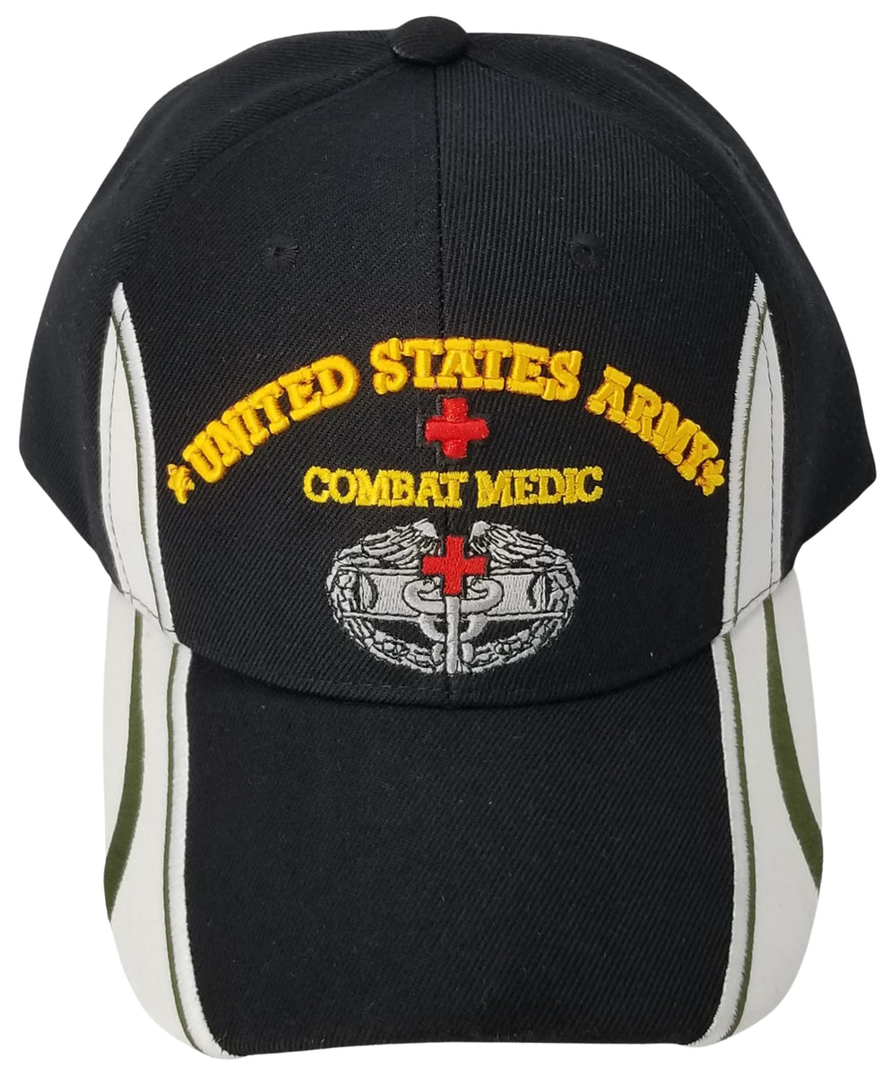 Army Medic Baseball Cap, Black U.S. Military Hat, Officially Licensed